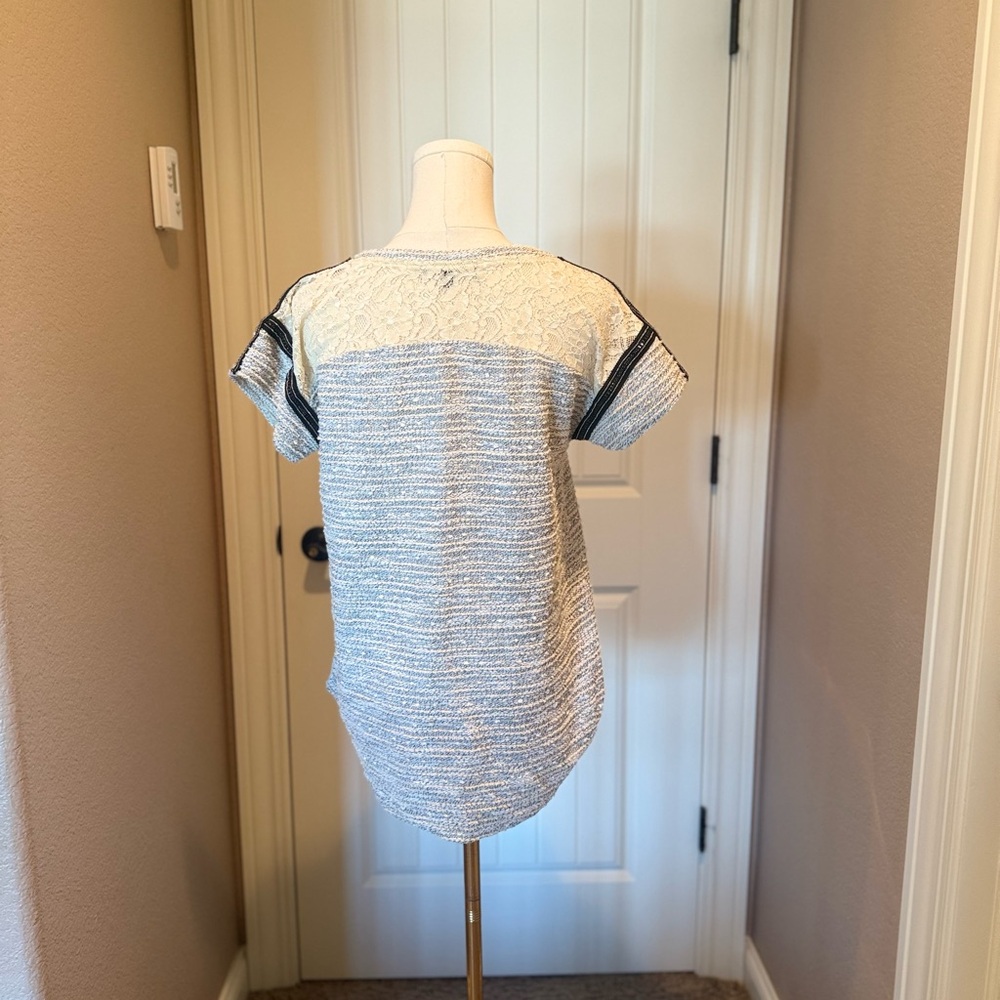 Sanctuary Tweed and Lace Top with sequin detail - Picture 4 of 5